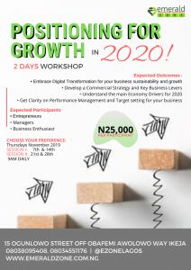 Positioning for Growth in year 2020
